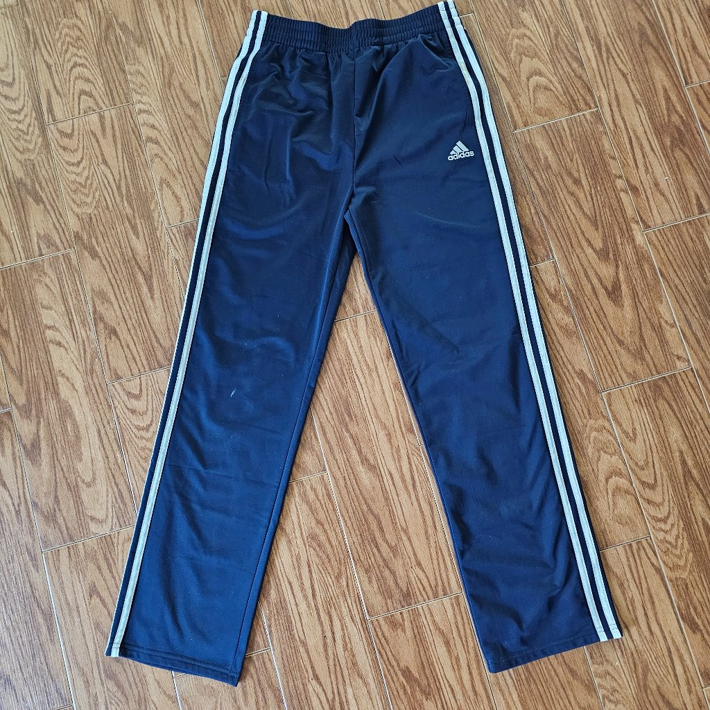 Adidas Boys Xl Track Pants | Navy Blue W/ White Stripes | Athletic Joggers | Xl